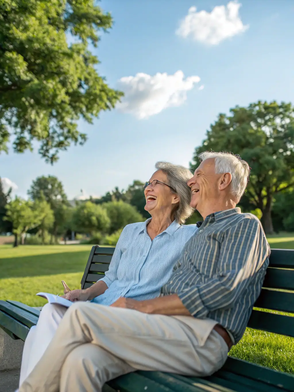 An image representing retirement planning, showing a happy retired couple enjoying their financial freedom with a scenic South African landscape in the background.